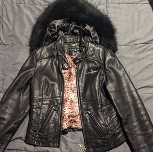 Vintage Baby Phat leather biker jacket